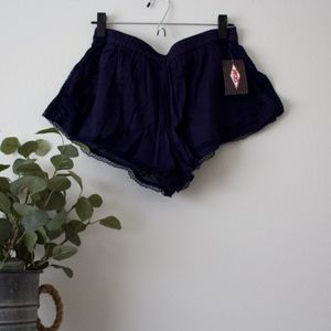 ⚡️Linen Shorts with lace detail